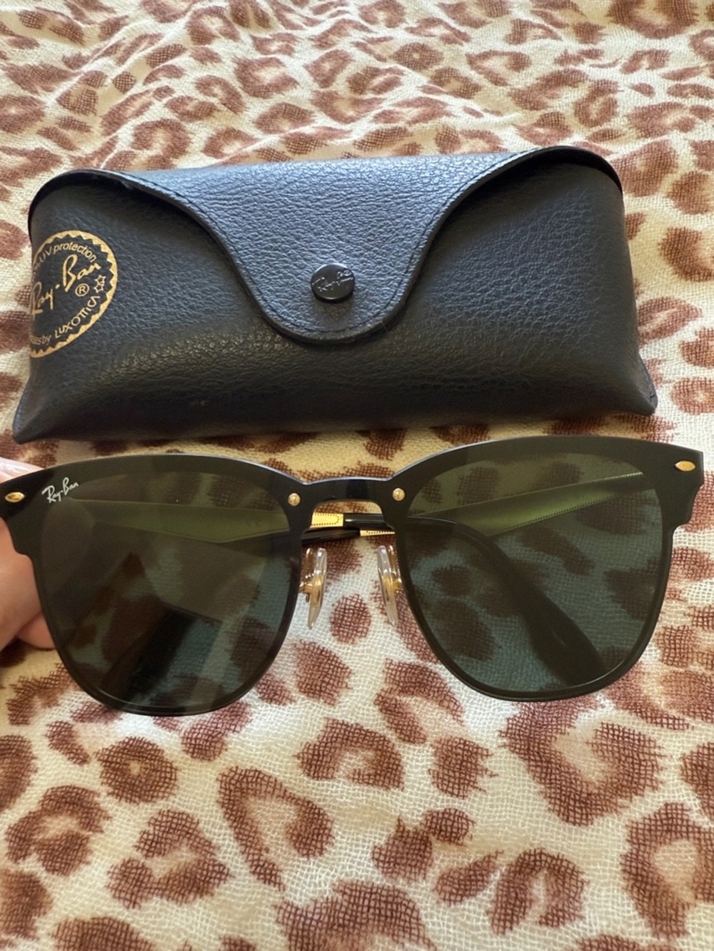 Ray-Ban Blaze Clubmaster Sunglasses Green Lenses